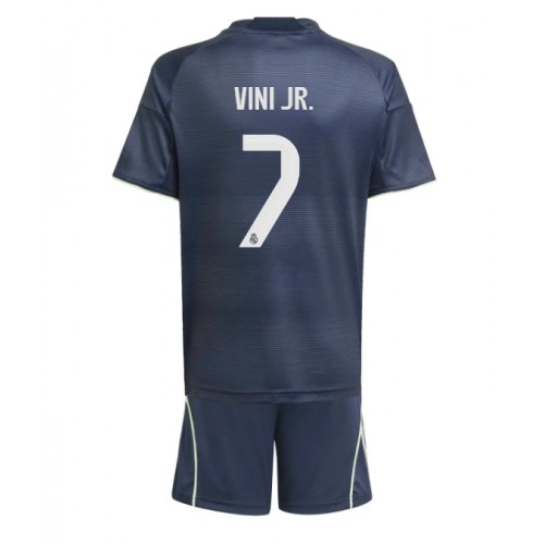 Maglia Calcio Real Madrid Vinicius Junior #7 Seconda Divisa Bambino 2025-26 Manica Corta (+ pantaloncini)